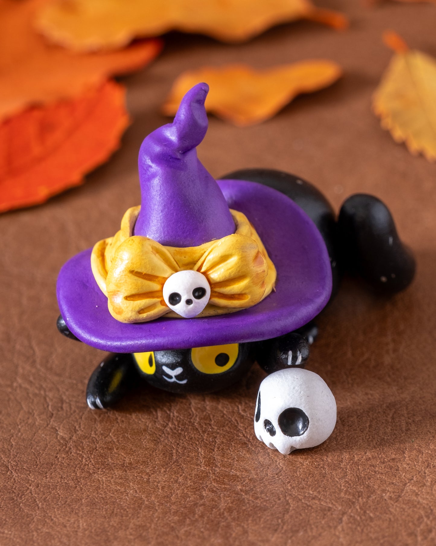 Black Cat Figurine in Polymer Clay (3)