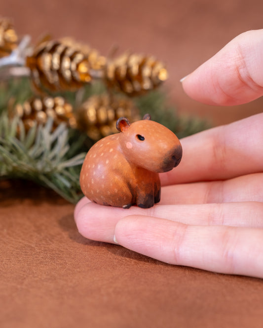 Capybara Figurine in Polymer Clay