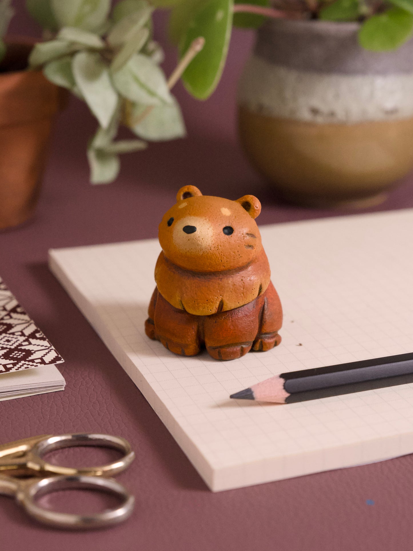 Bear Handmade Figurine in Polymer Clay - The Folky Fox