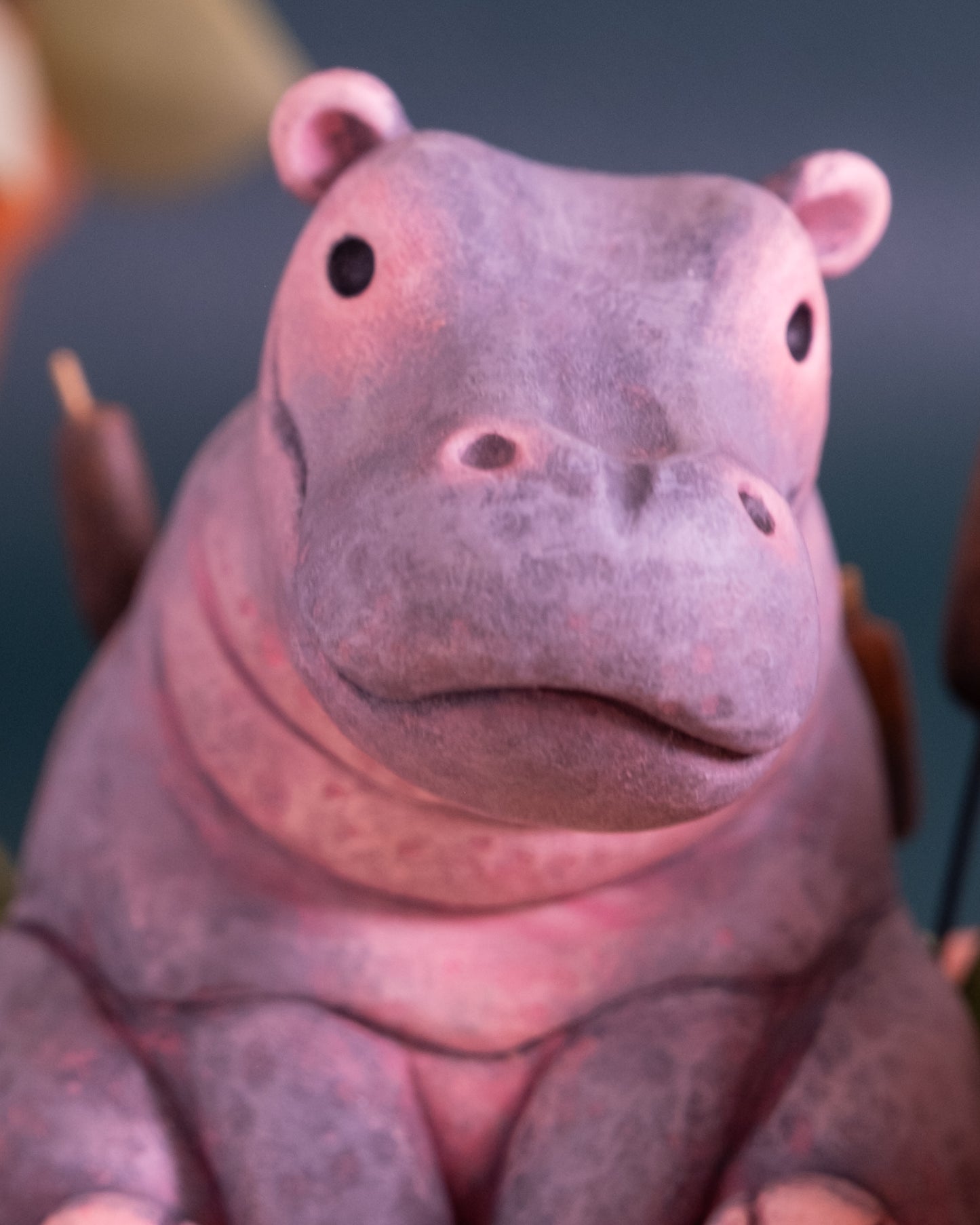 Hippopotamus Figurine in Polymer Clay