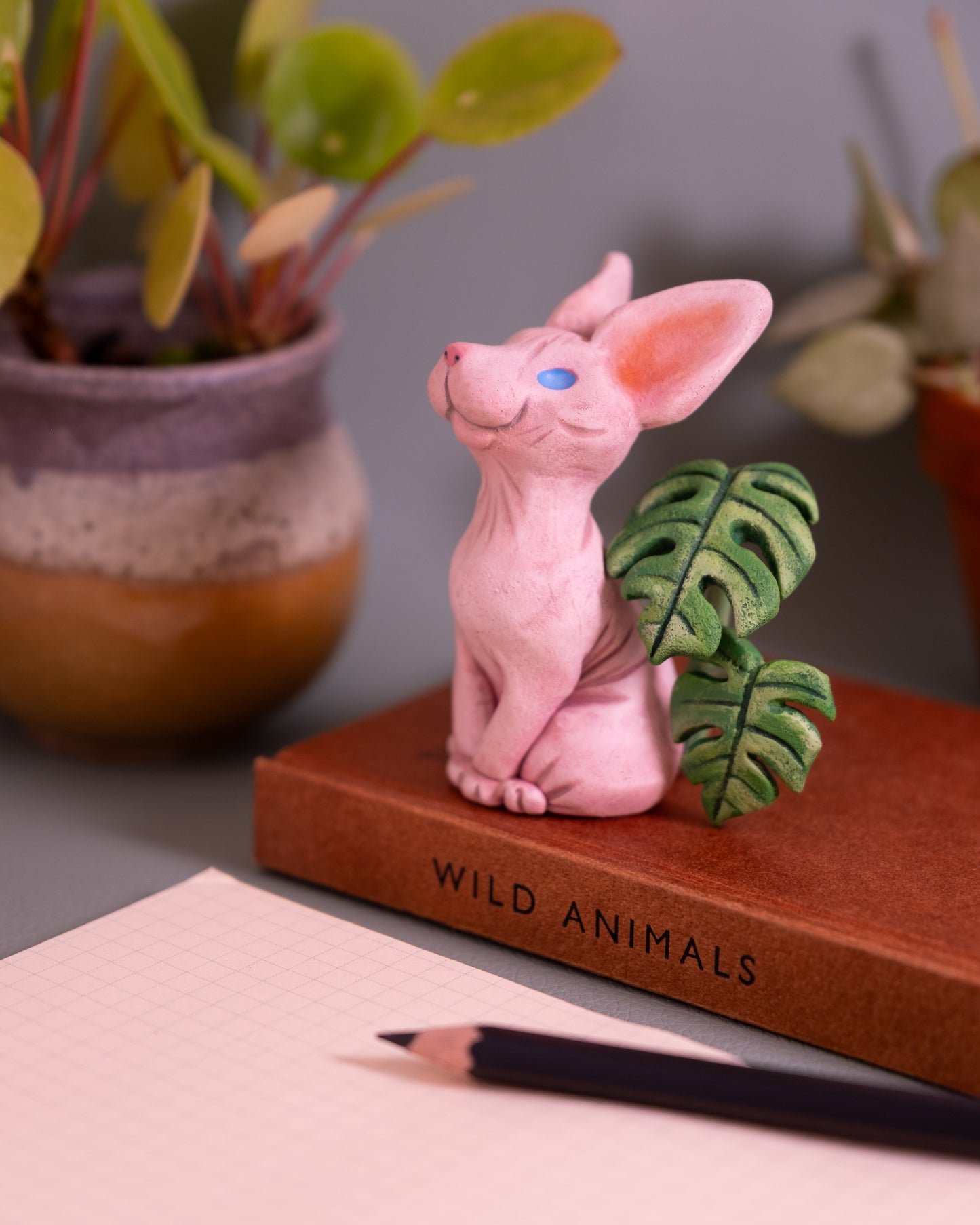 Sphynx Cat Figurine in Polymer Clay