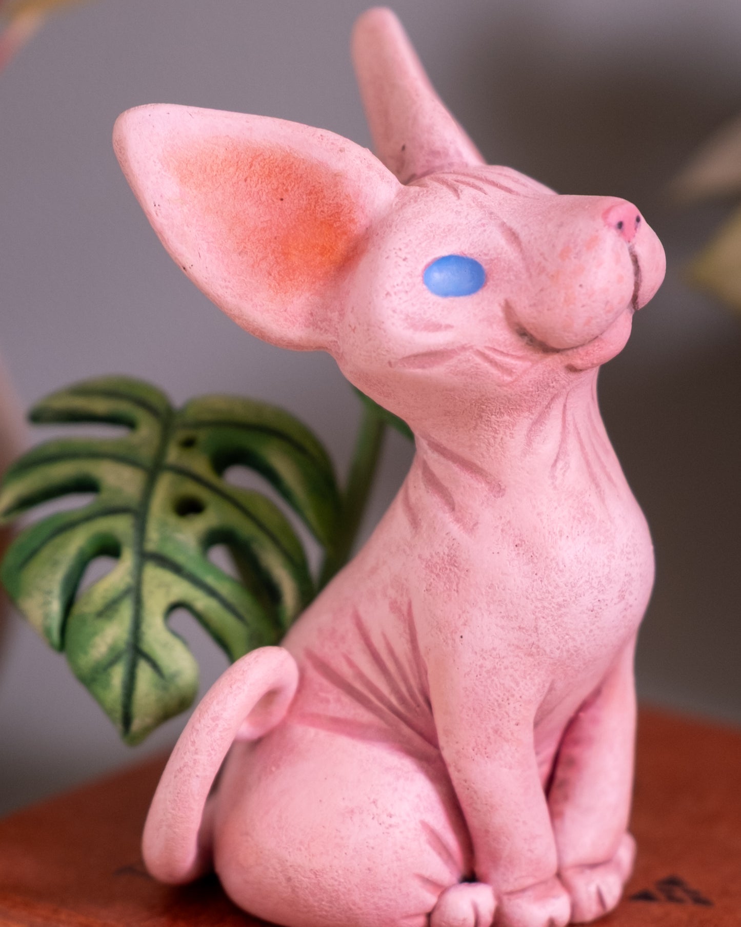 Sphynx Cat Figurine in Polymer Clay