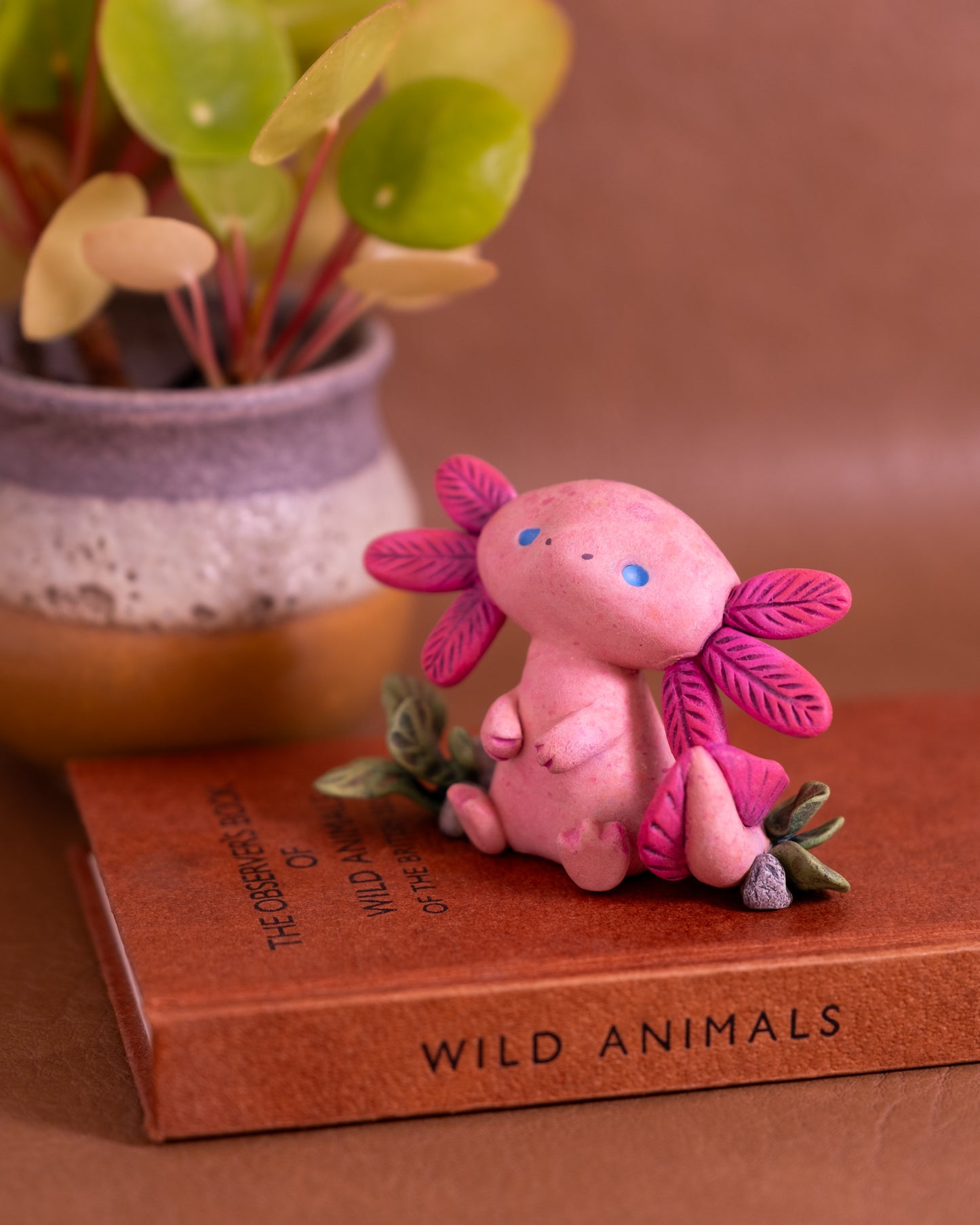 Axolotl Figurine in Polymer Clay
