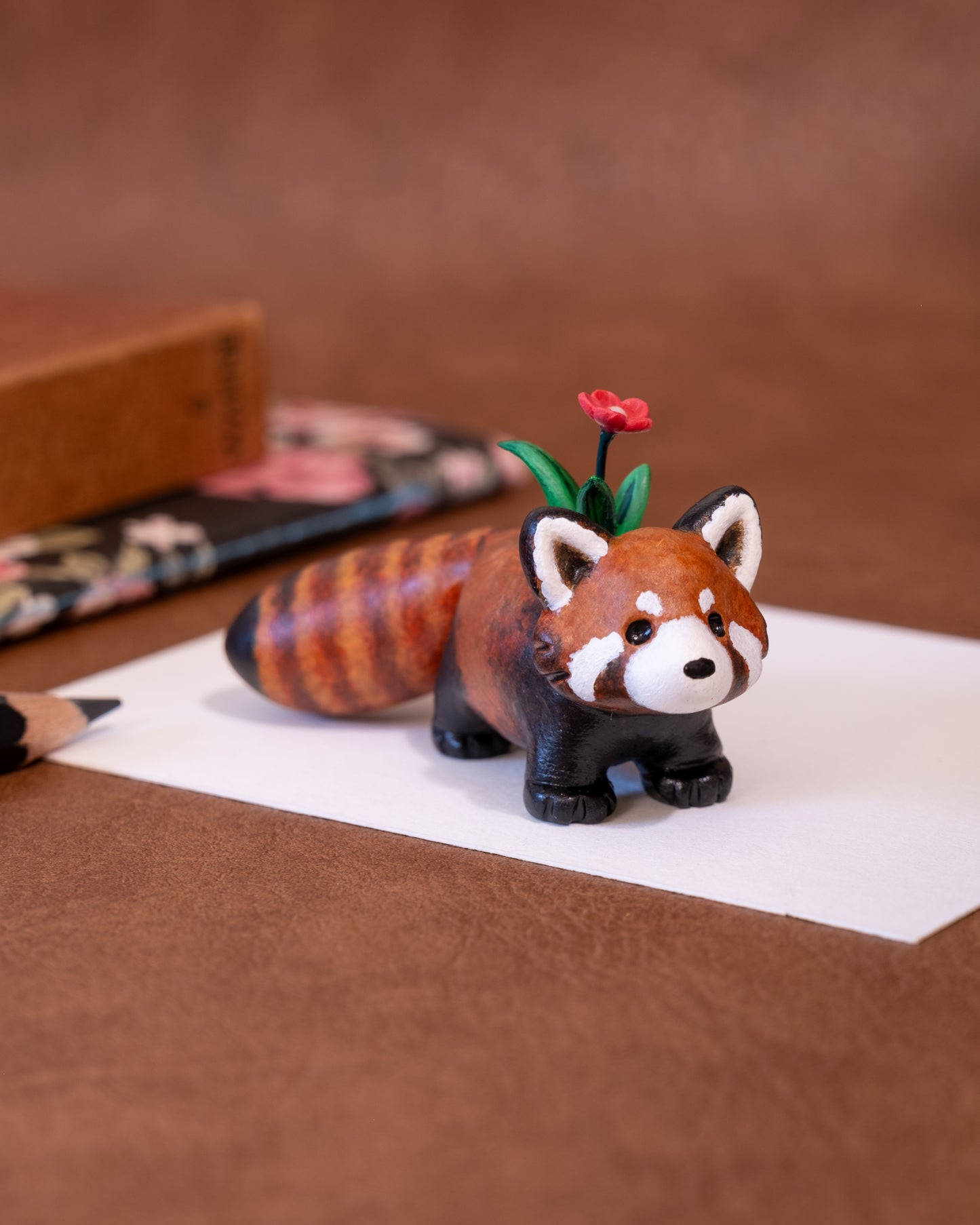 Red Panda Figurine in Polymer Clay