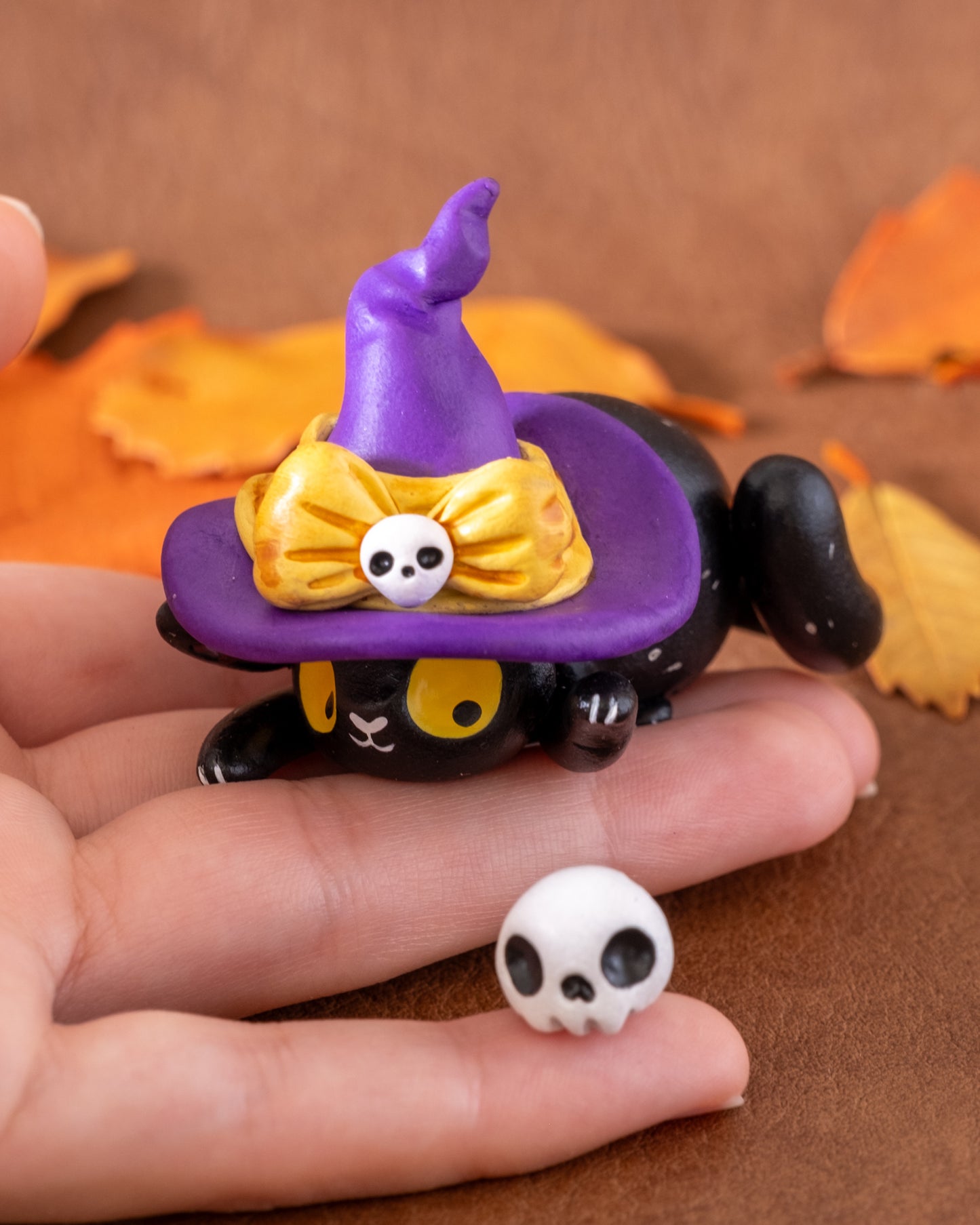 Black Cat Figurine in Polymer Clay (3)