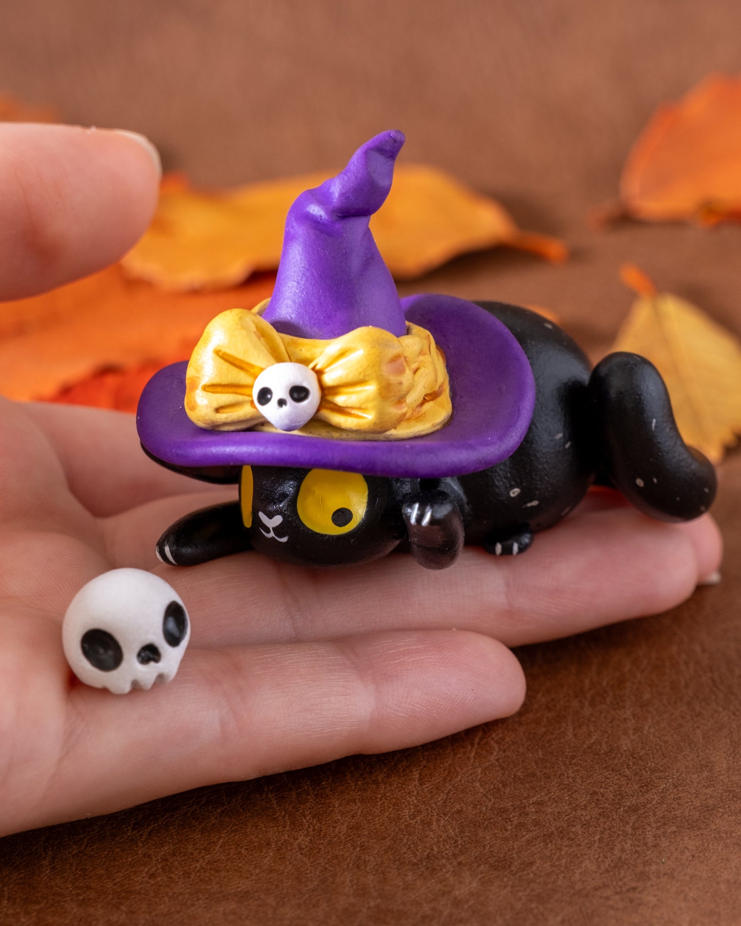 Black Cat Figurine in Polymer Clay (3)