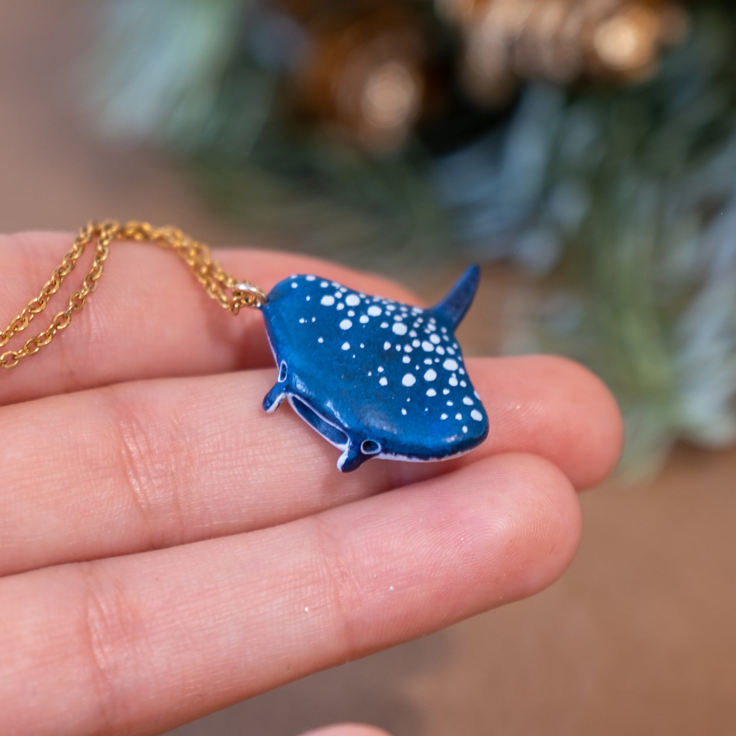 Manta Ray Necklace in Polymer Clay