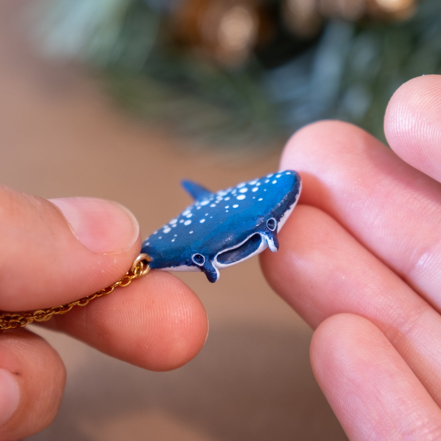 Manta Ray Necklace in Polymer Clay