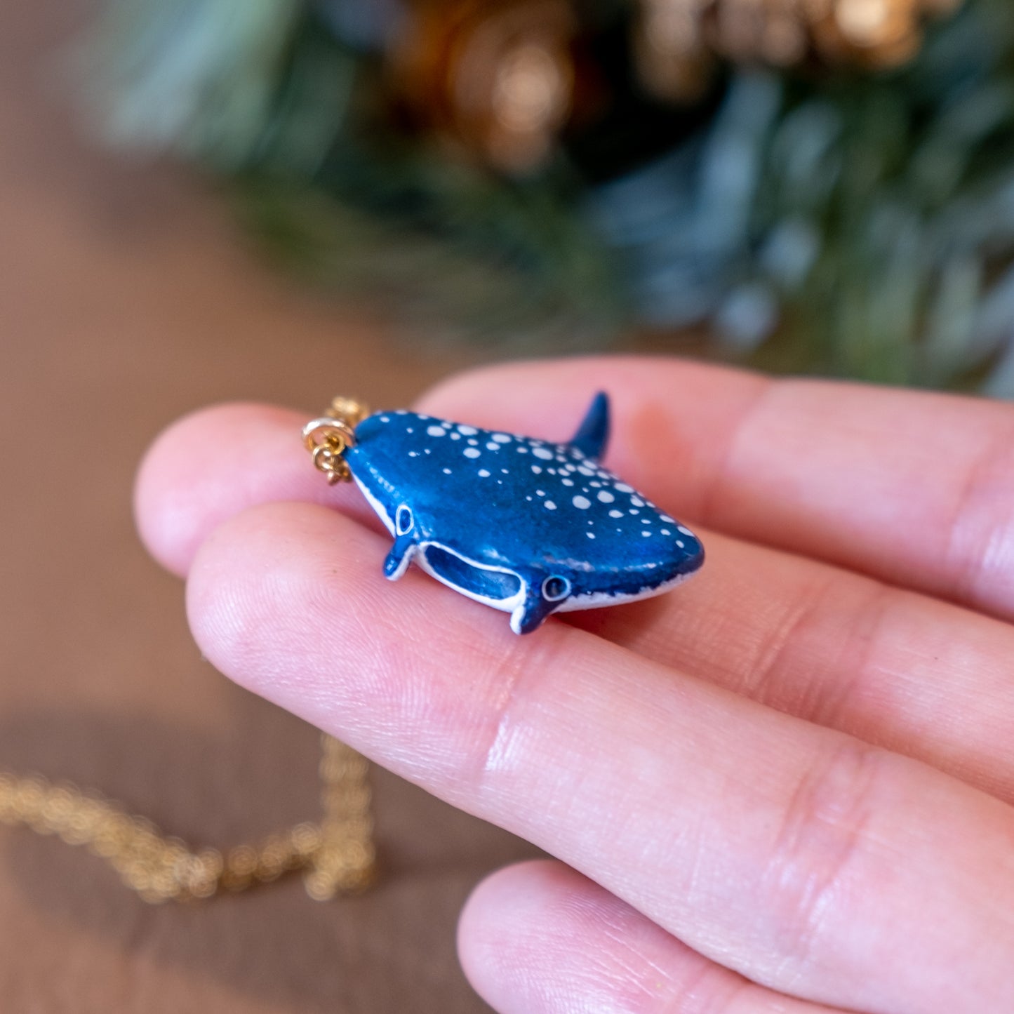 Manta Ray Necklace in Polymer Clay