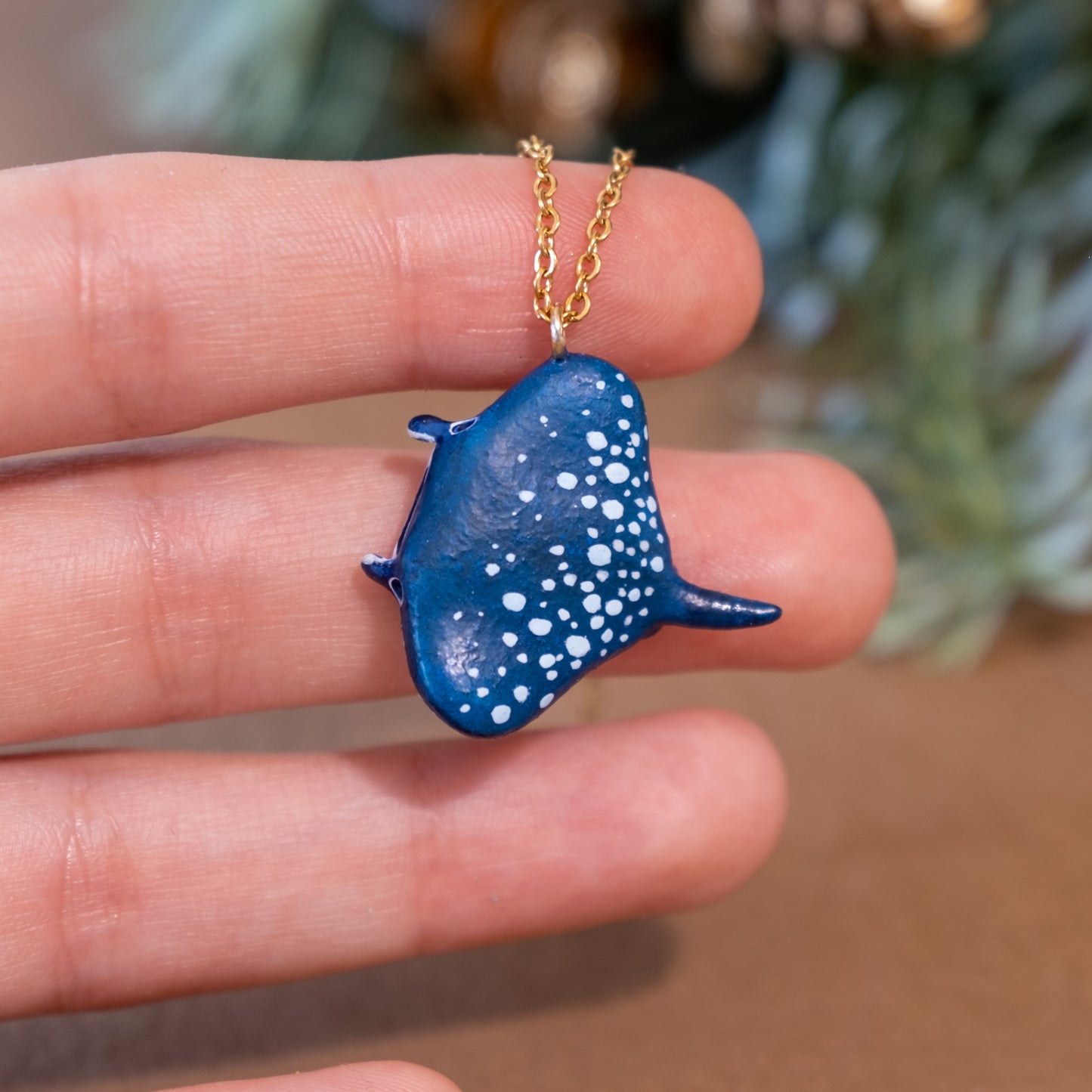 Manta Ray Necklace in Polymer Clay