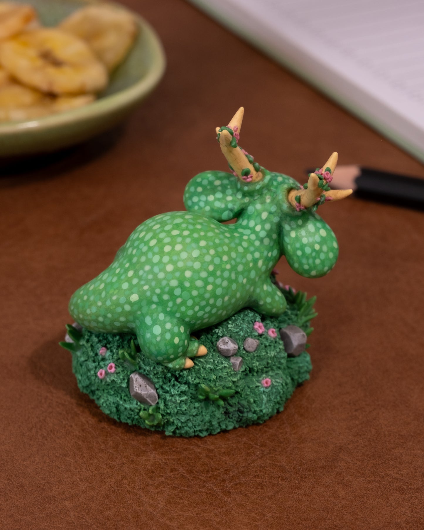 Green Dragon Figurine in Polymer Clay (1)