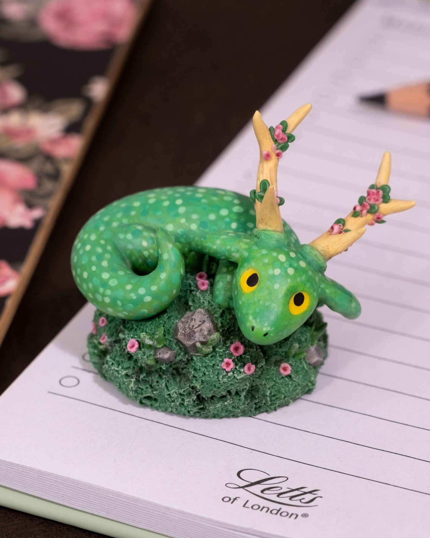 Green Dragon Figurine in Polymer Clay (2)