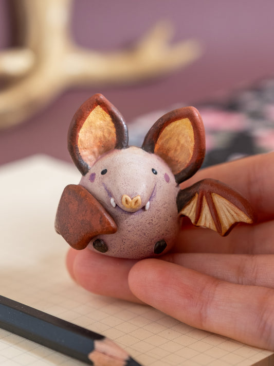 Bat Figurine in Polymer Clay
