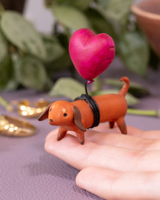 Balloon Dog Figurine in Polymer Clay