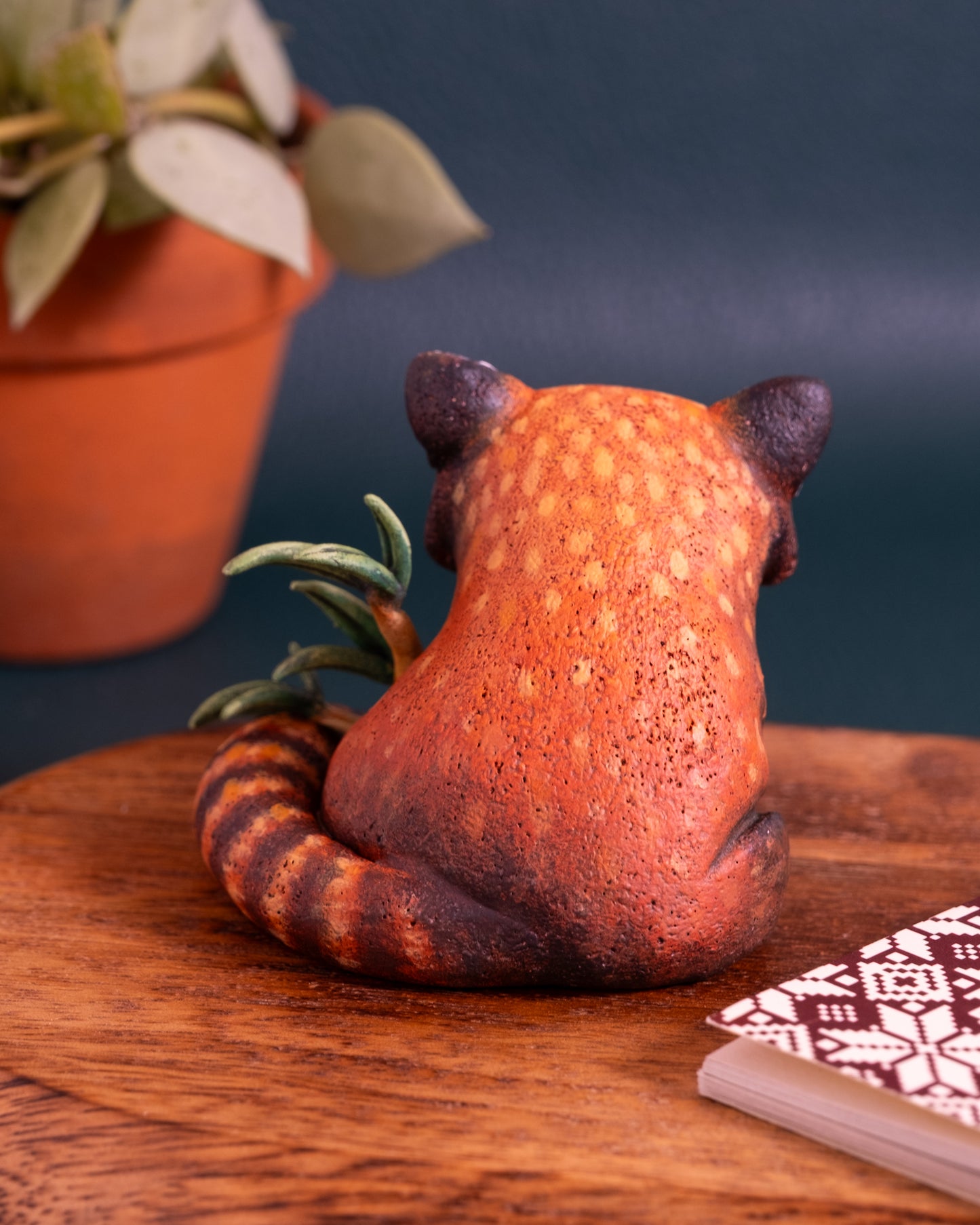 Red Panda Figurine in Polymer Clay