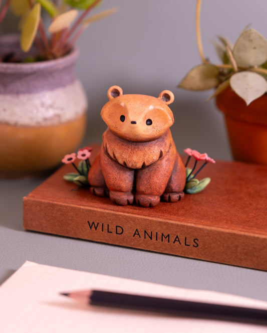 Brown Bear Figurine in Polymer Cla