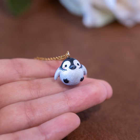 Penguin Necklace in Polymer Clay