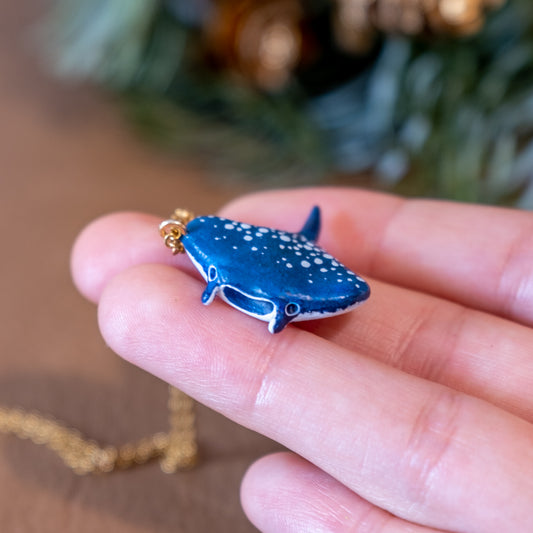 Manta Ray Necklace in Polymer Clay