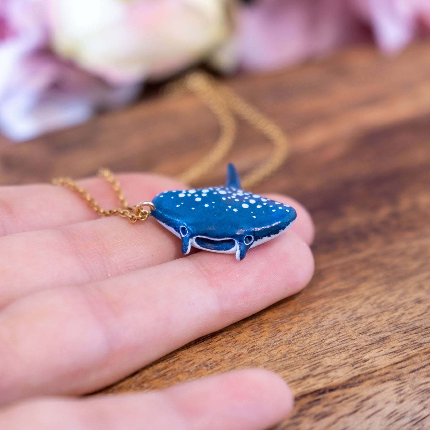 Manta Ray Necklace in Polymer Clay