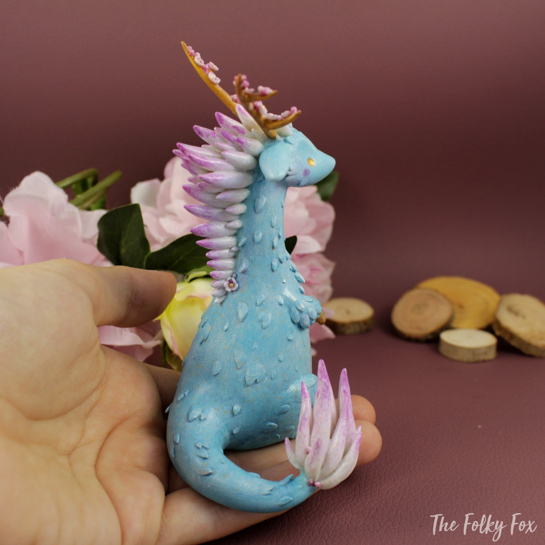 Sakura Dragon in Polymer Clay - The Folky Fox