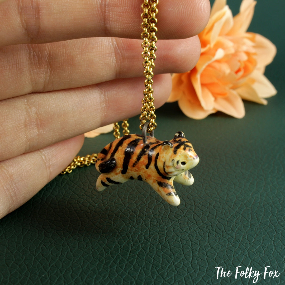 Tiger Necklace in Ceramic - The Folky Fox