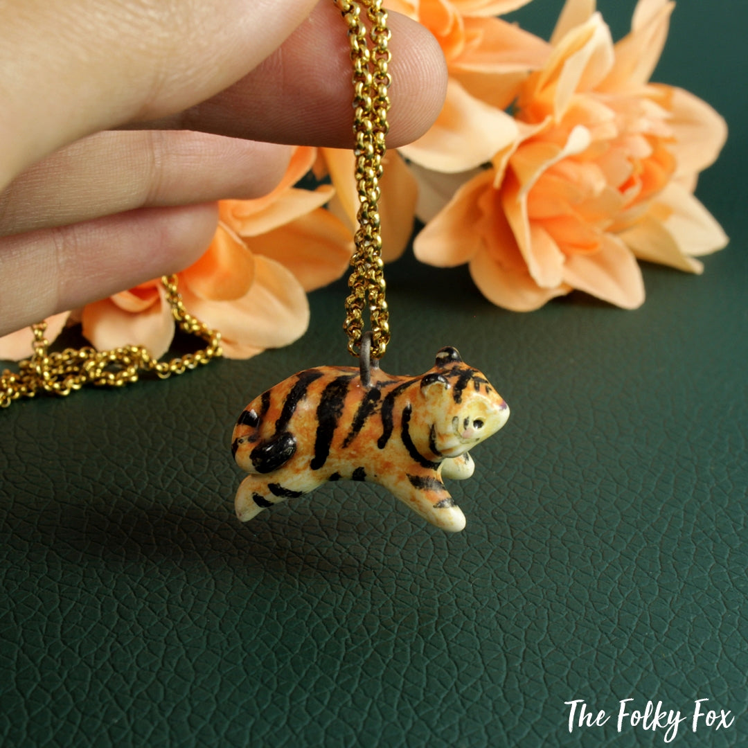 Tiger Necklace in Ceramic - The Folky Fox