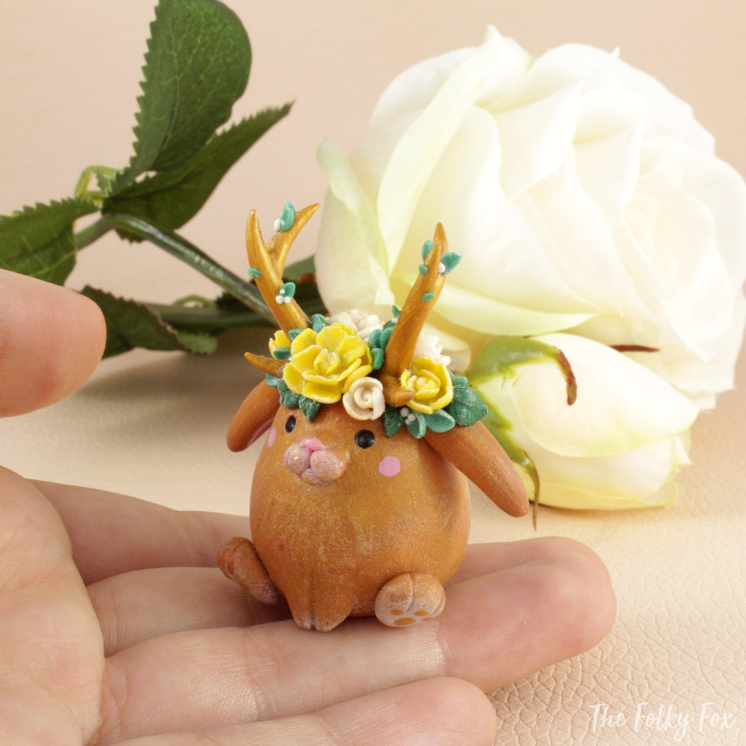 Bunny Sculpture in Polymer Clay 8 - The Folky Fox