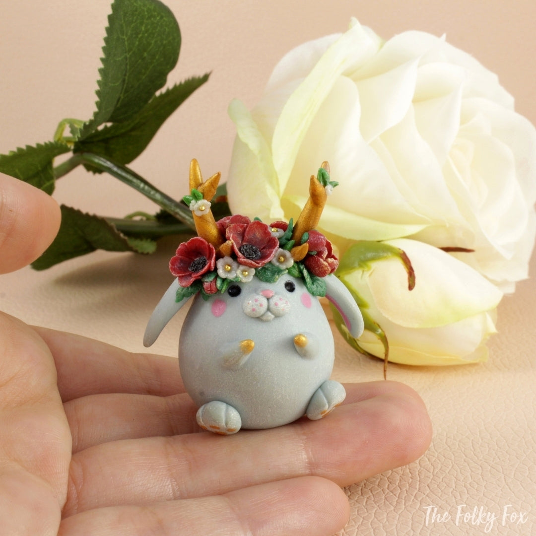 Bunny Sculpture in Polymer Clay 7 - The Folky Fox