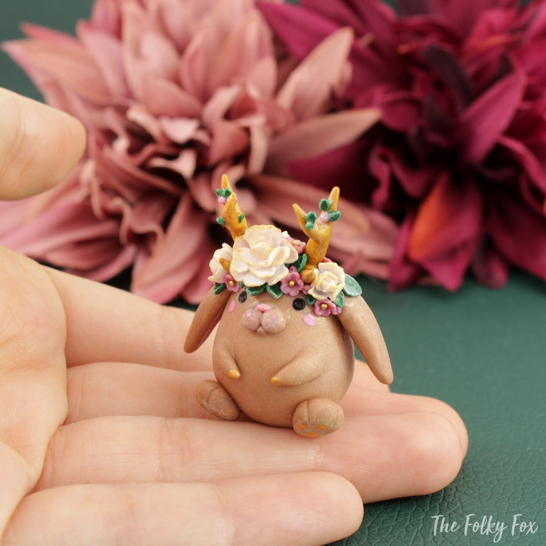 Bunny Sculpture in Polymer Clay 4 - The Folky Fox