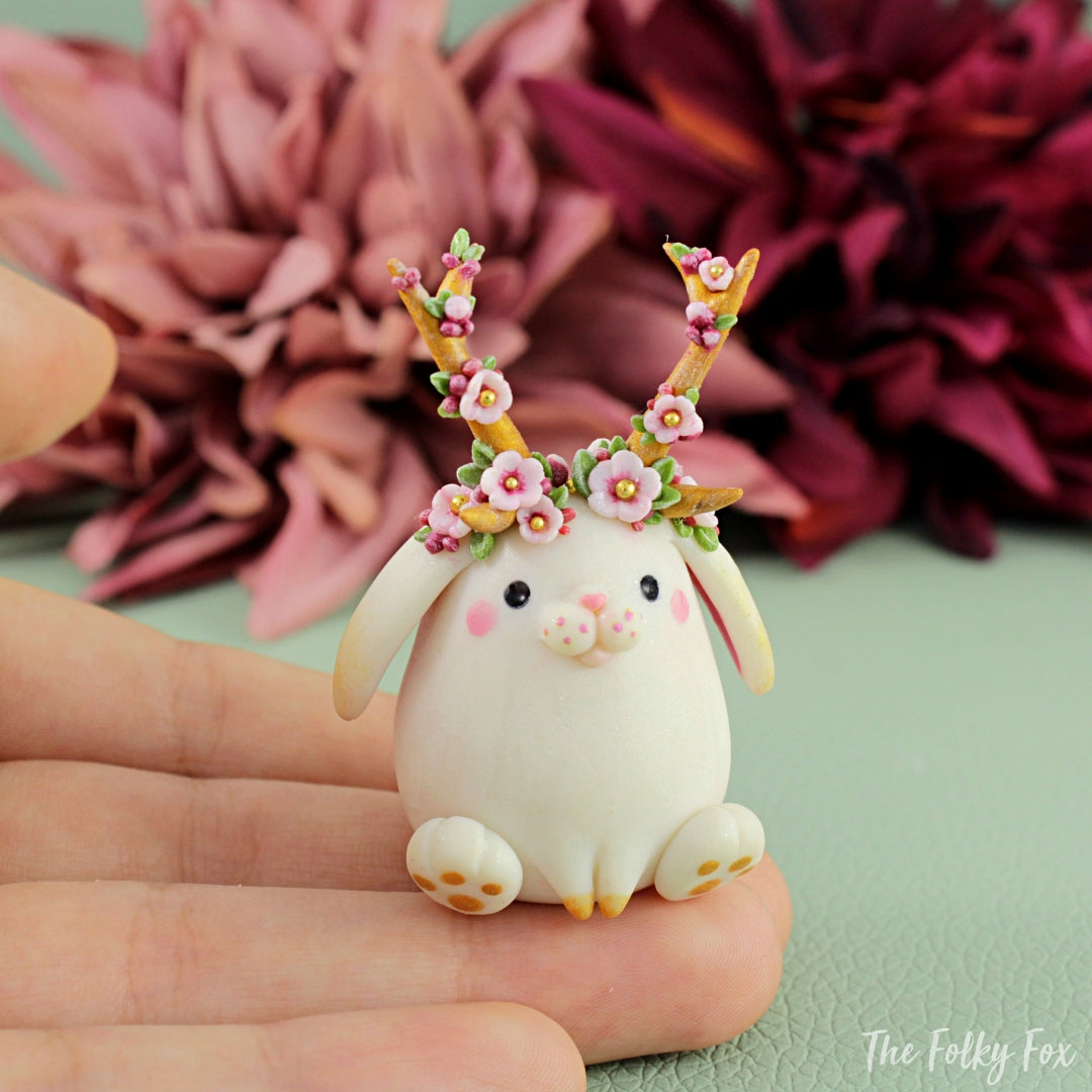 Bunny Sculpture in Polymer Clay 5 - The Folky Fox