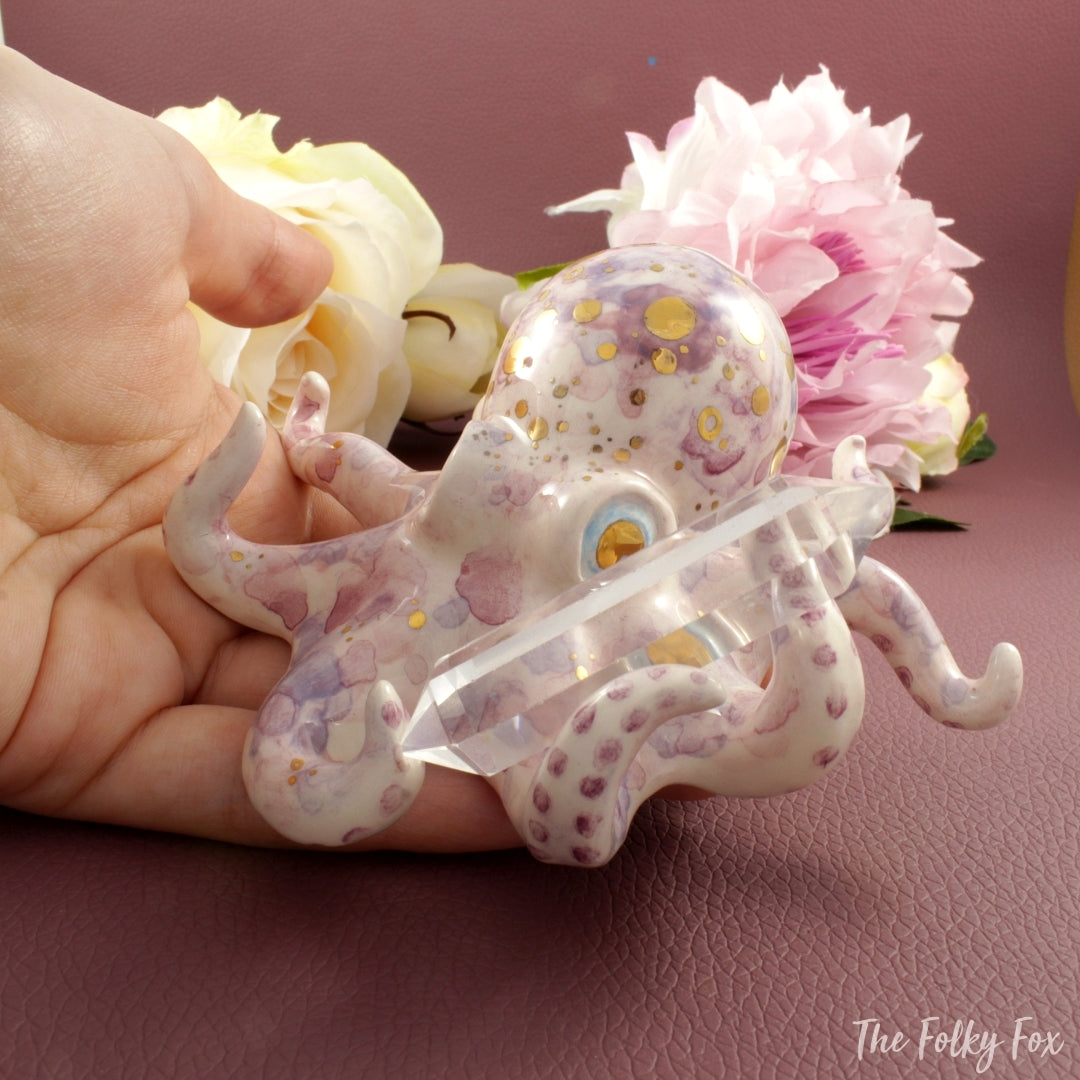 Crystal Octopus in Ceramic - The Folky Fox