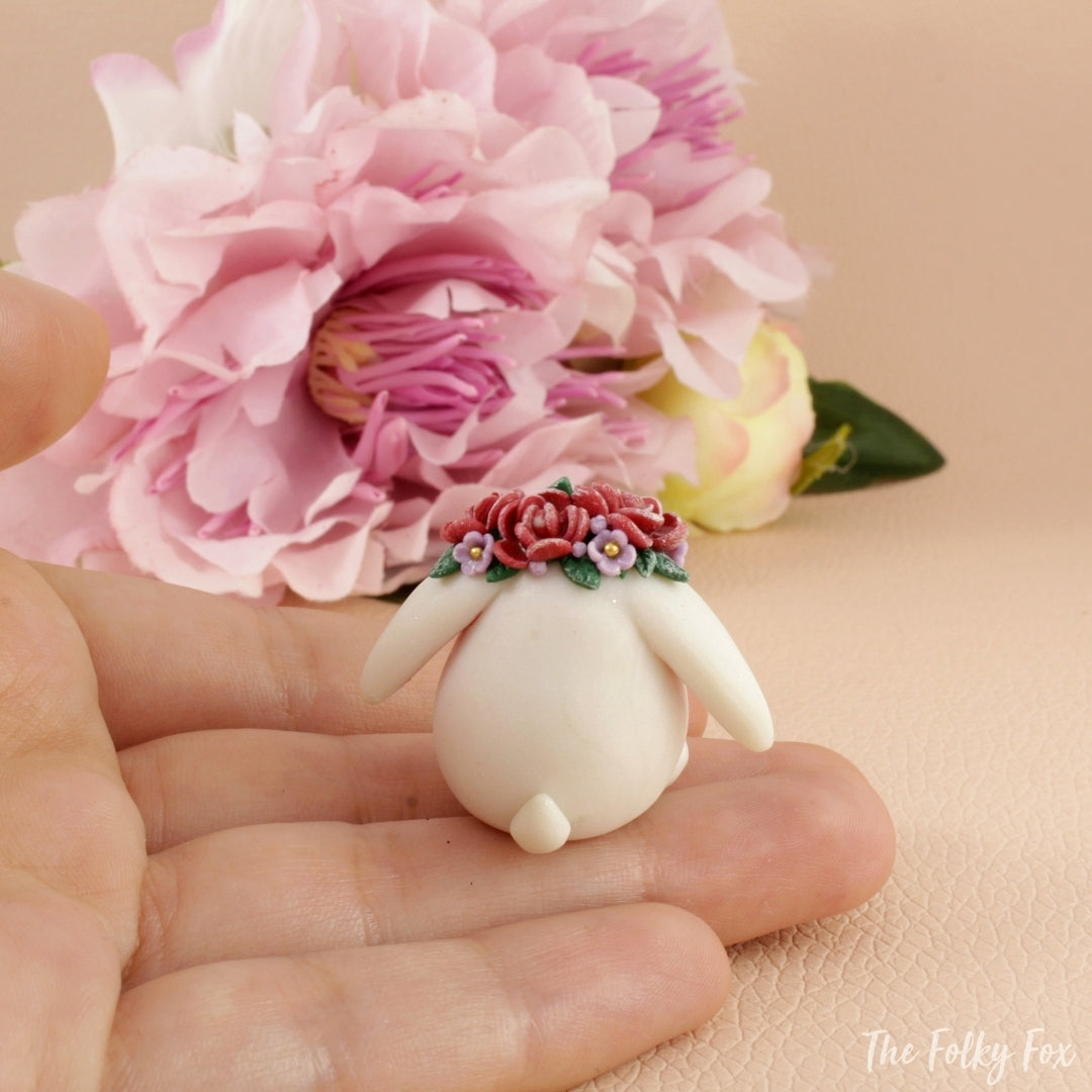 Bunny Sculpture in Polymer Clay 2 - The Folky Fox