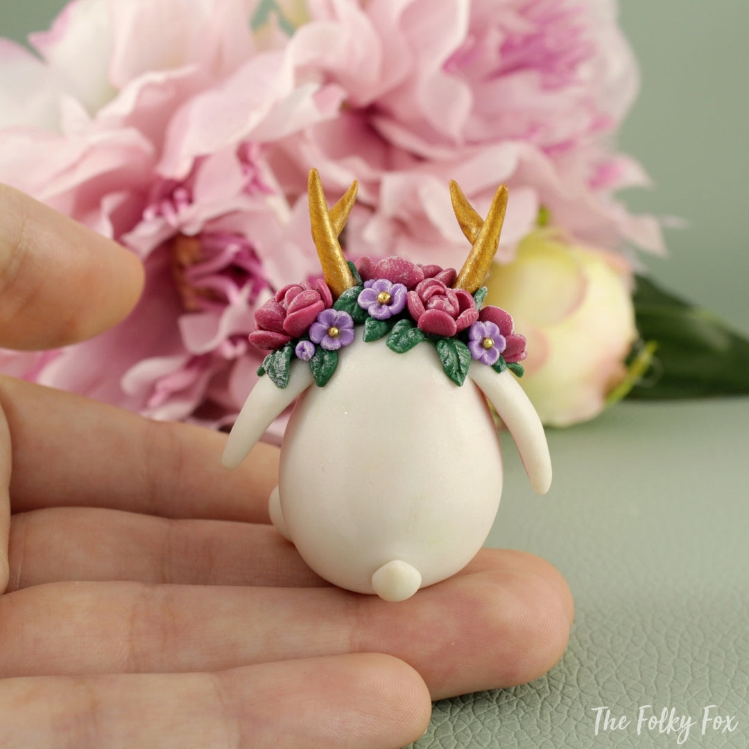 Bunny Sculpture in Polymer Clay 6 - The Folky Fox