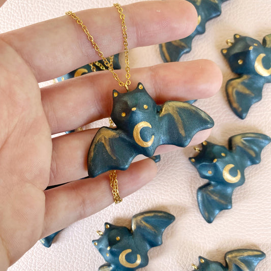 Flying Fox Necklace in Polymer Clay