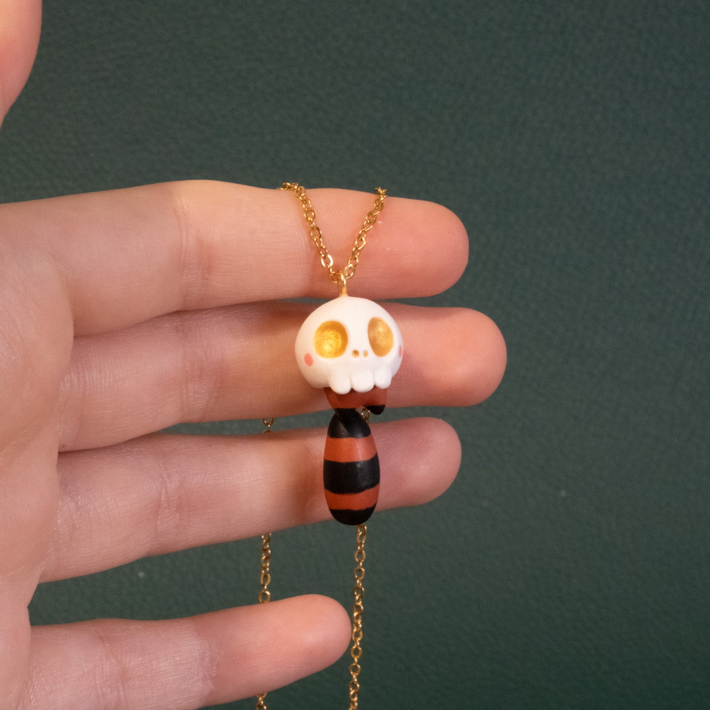 Red Panda Necklace in Polymer Clay