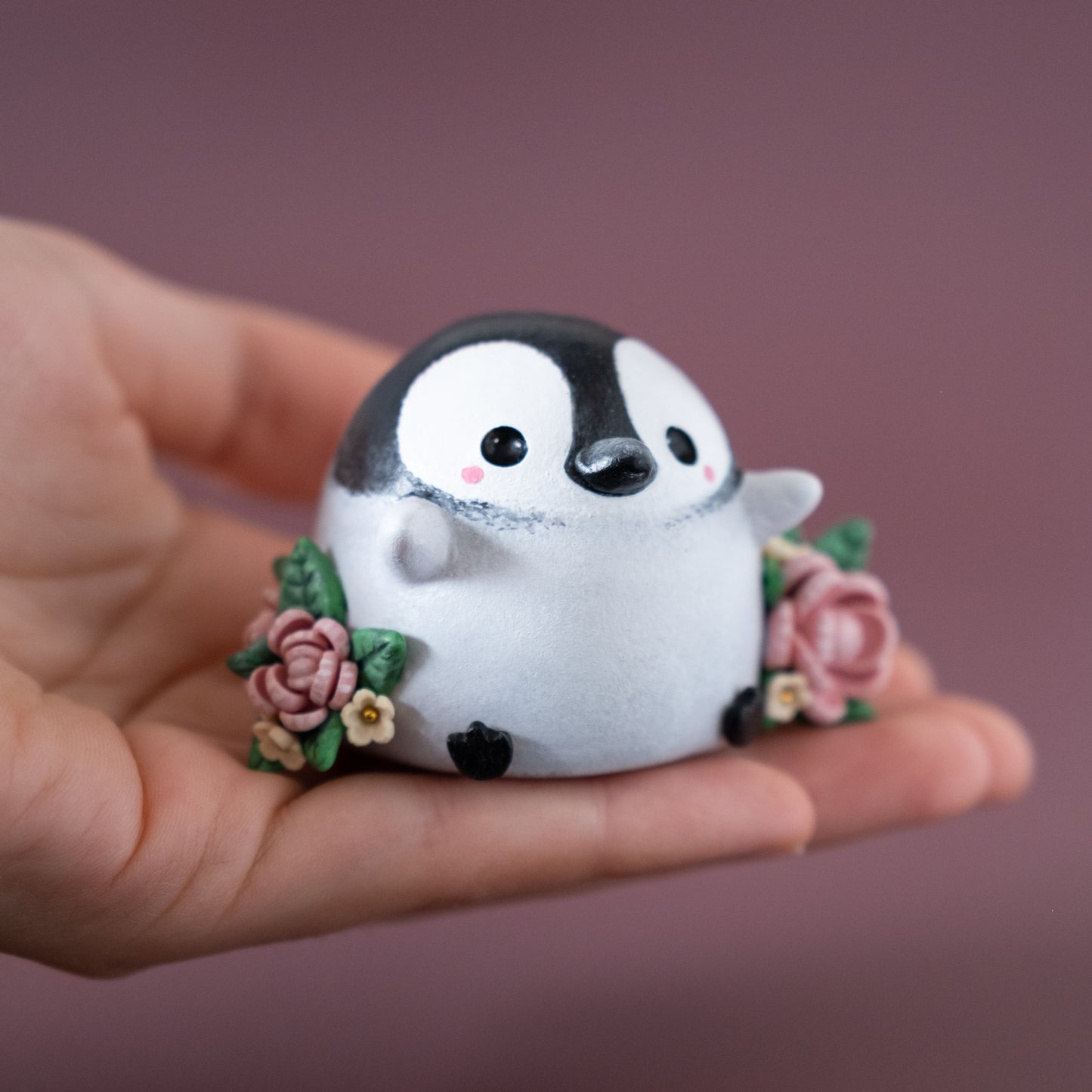 Penguin Figurine in Polymer Clay