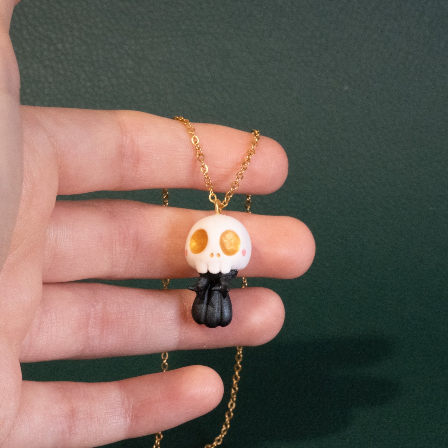 Crow Necklace in Polymer Clay