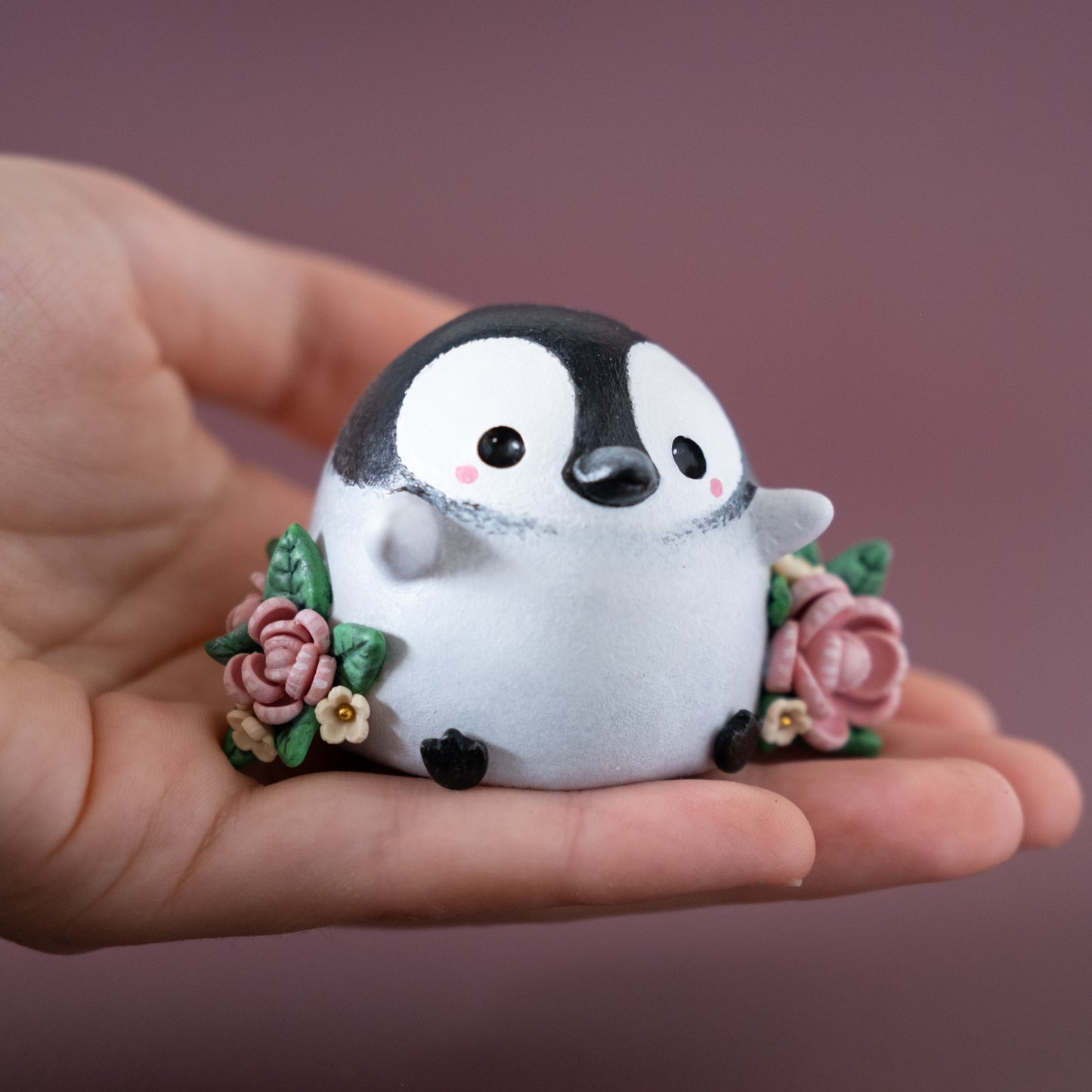 Penguin Figurine in Polymer Clay