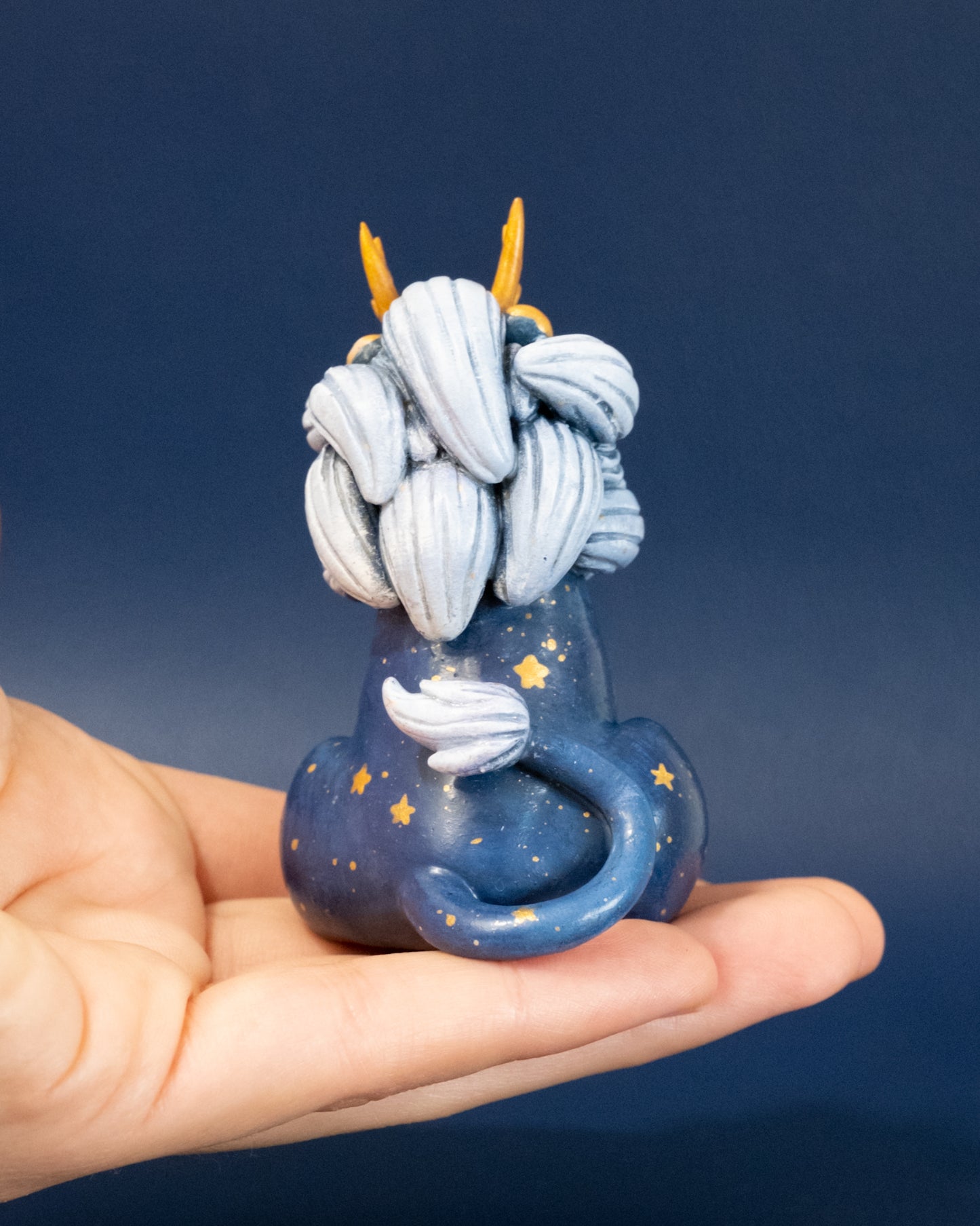Galaxy Lion Figurine in Polymer Clay